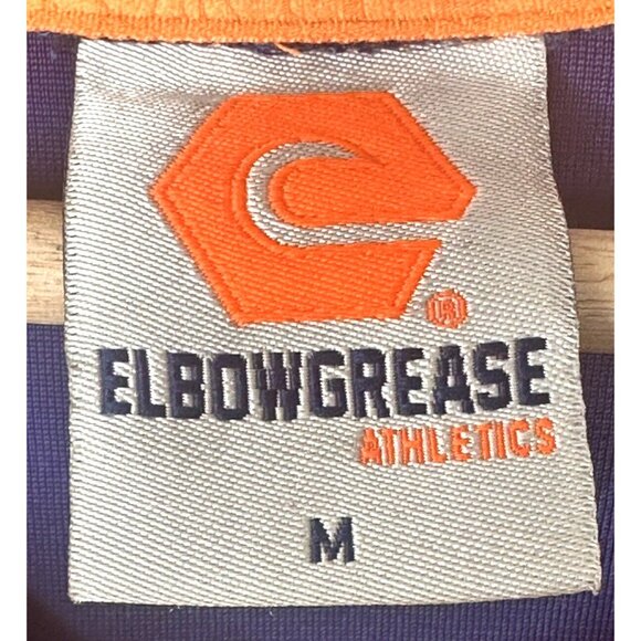 ElbowGrease Mens Jersey Football Athletics Racing Short Sleeve Mesh Blue Medium - Picture 8 of 12